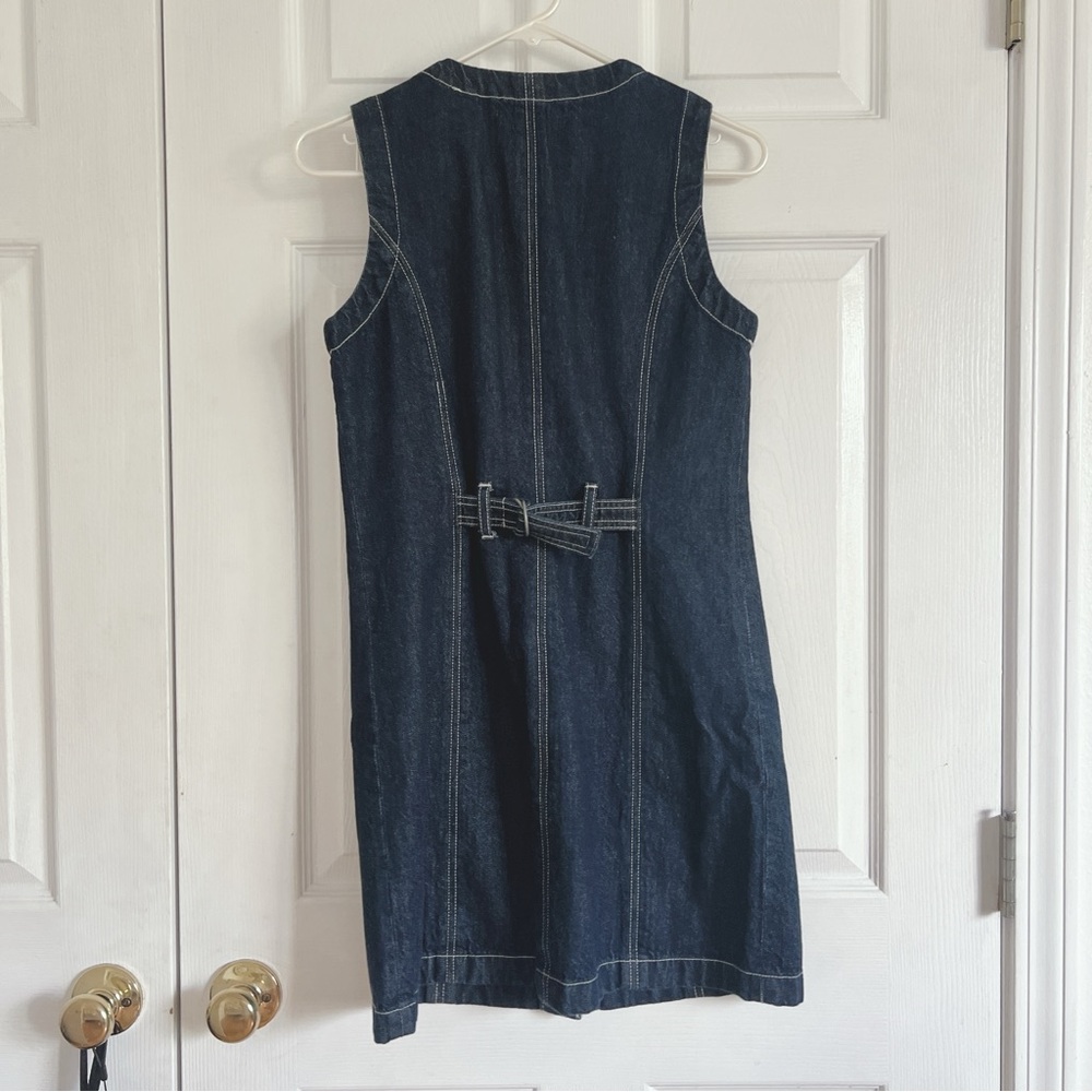 NWT Abercrombie & Fitch Mara Fitted Adjustable Denim Mini Dress - Picture 7 of 8